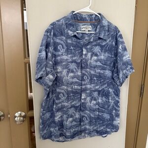 Margaritaville Blue Casual Button Down Shirt